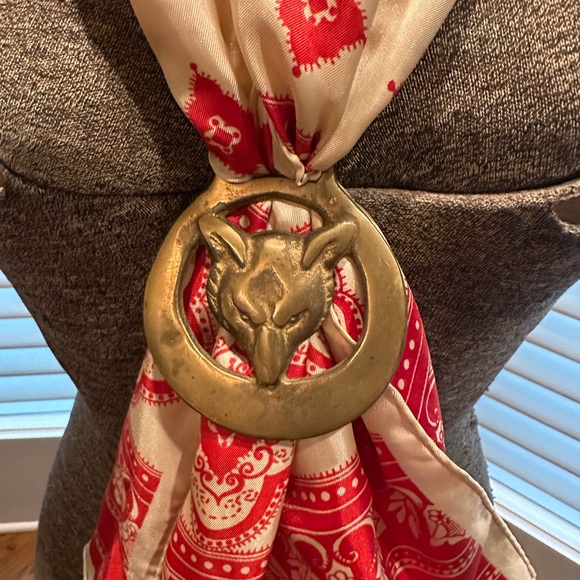 Fox Vintage Horse Brass (Scarf Slide) - Picture 2 of 4